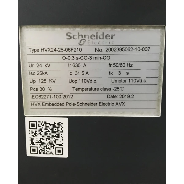 Cubicle Switchboard Medium Voltage with Vacuum Circuit Breaker 630A 25kA Schneider