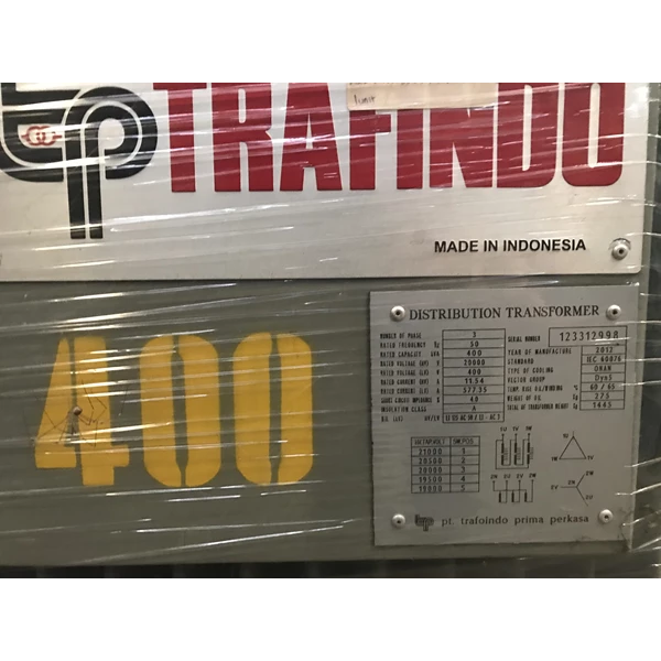 Distribution Transformer Trafindo 400 KVA - 20.000V / 400 V